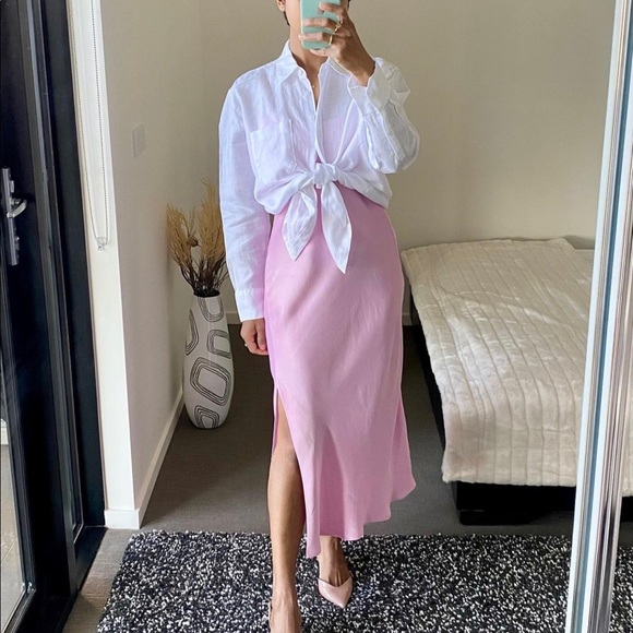 Zara blush satin slip dress - Picture 8 of 16